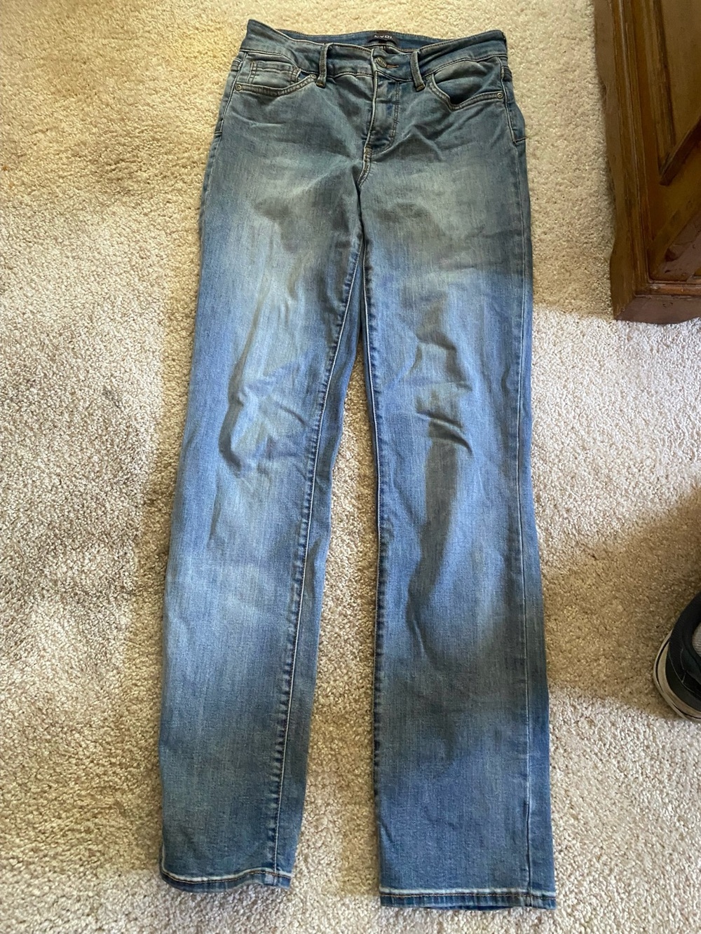 NYDJ Women's Medium Blue Straight-Leg Jeans